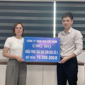 Công ty TNHH SSK Việt Nam ủng hộ khắc phục hậu quả cơn bão số 3, cơn báo Jagy