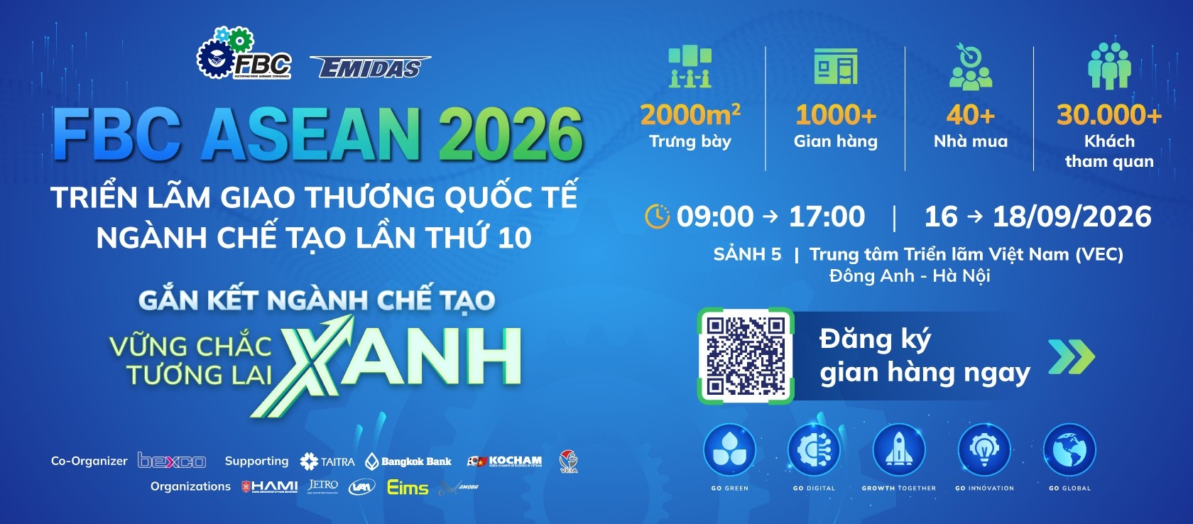 Banner màu xanh lam fbc asean 2026